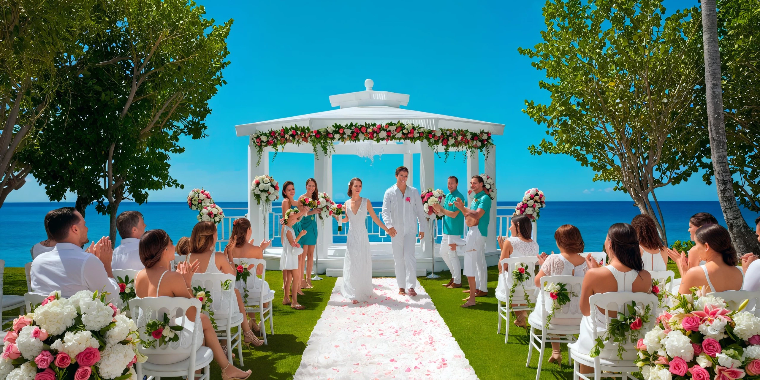 Garden Gazebo wedding venue surrounded by tropical greenery at Dreams La Romana Resort & Spa