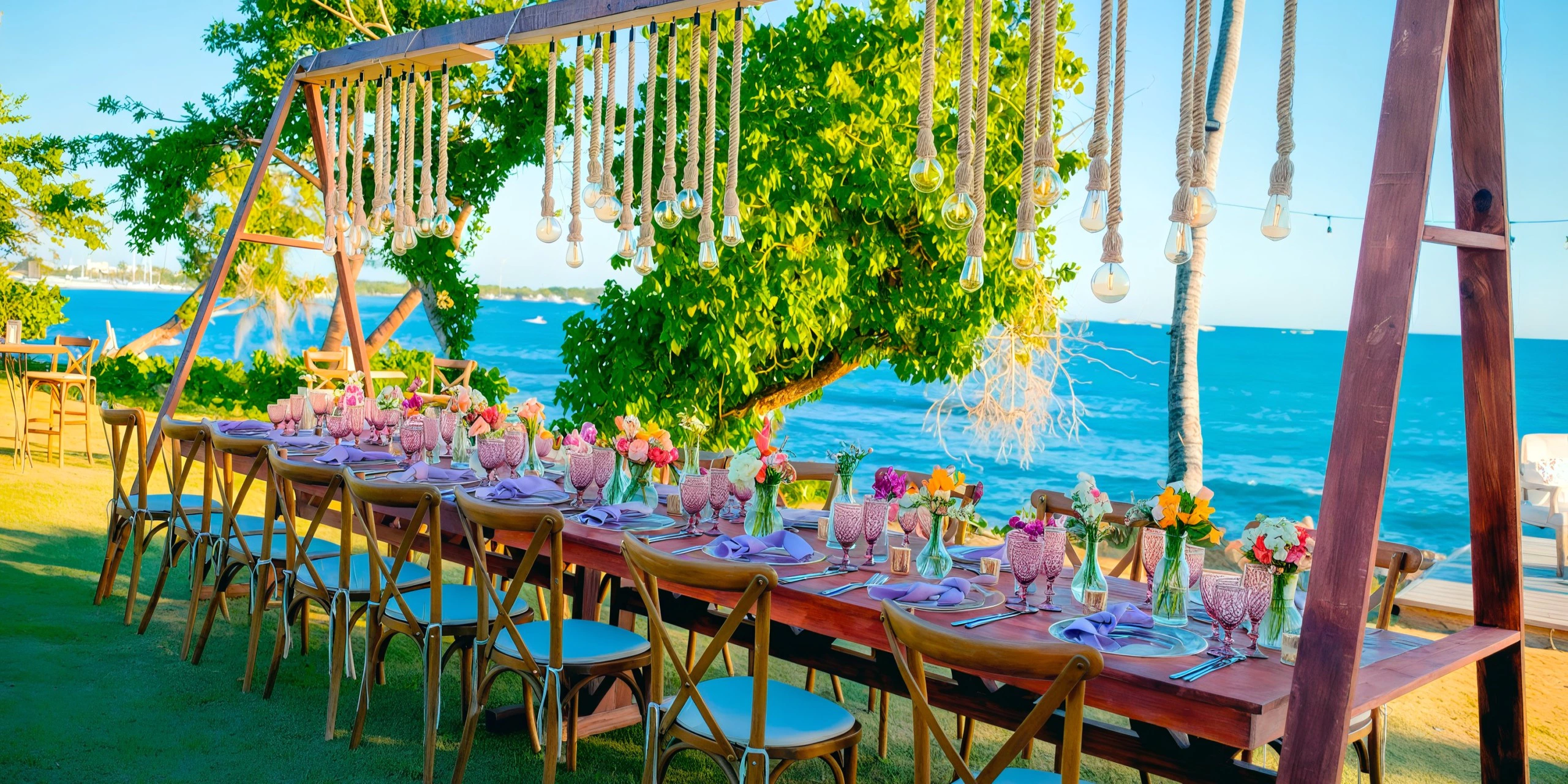 Seaside Garden outdoor wedding venue at Dreams La Romana Resort & Spa
