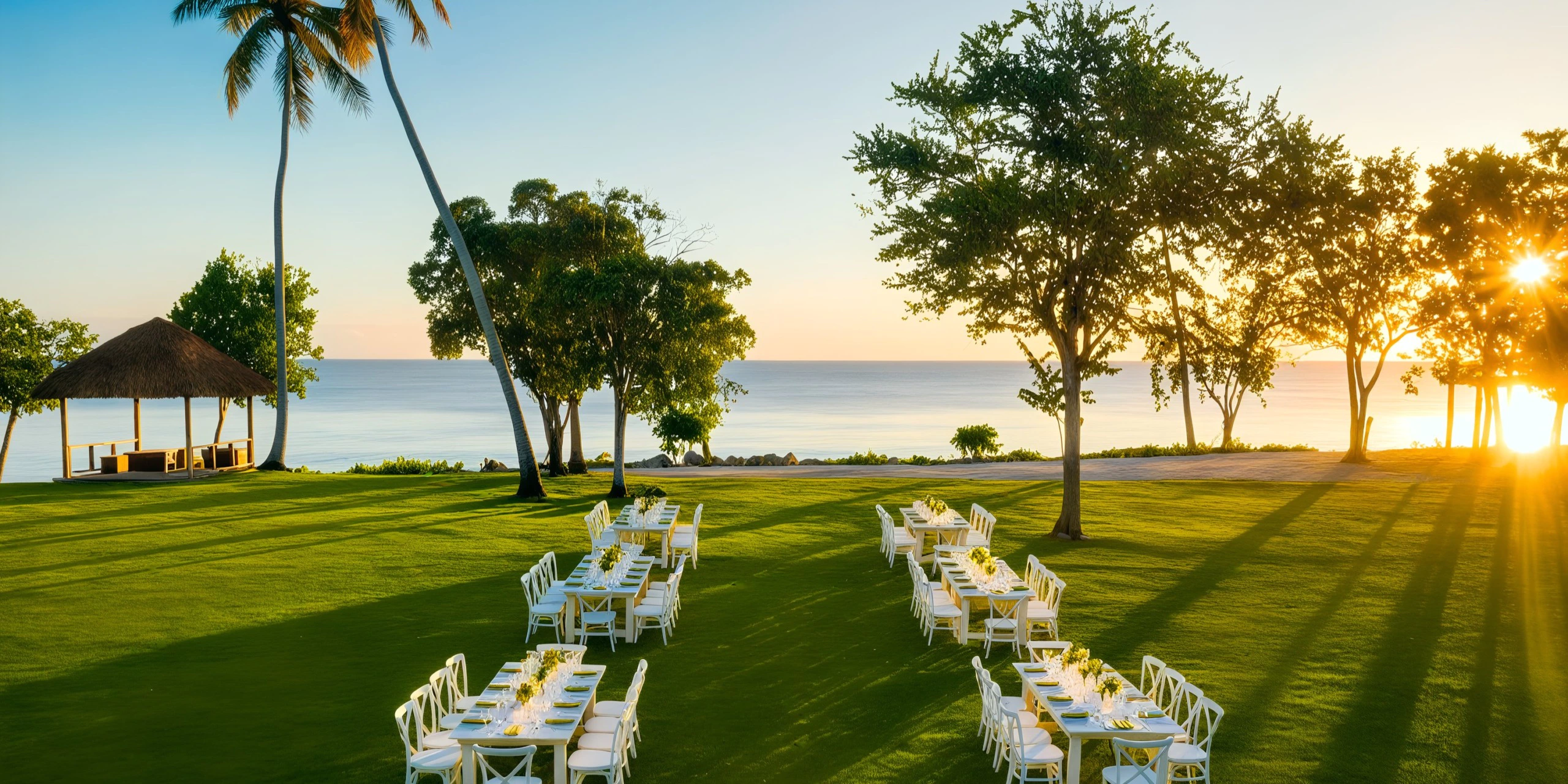 Sunset Garden tropical wedding venue at Dreams La Romana Resort & Spa